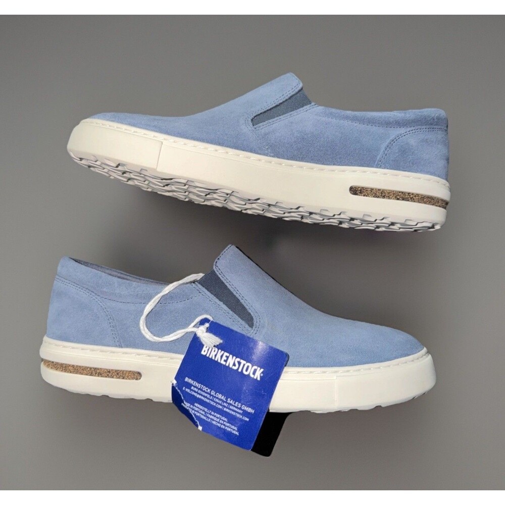 Women 7 / EU 38 - BIRKENSTOCK BLUE OSWEGO SUEDE COMFORT SHOES New